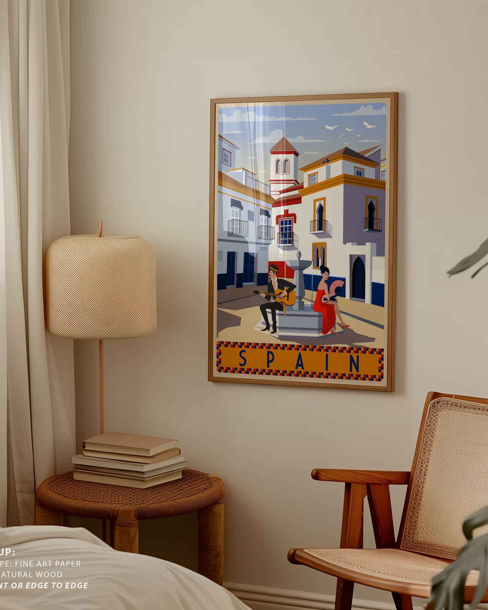 Spain Travel Poster Vintage Travel Poster Print