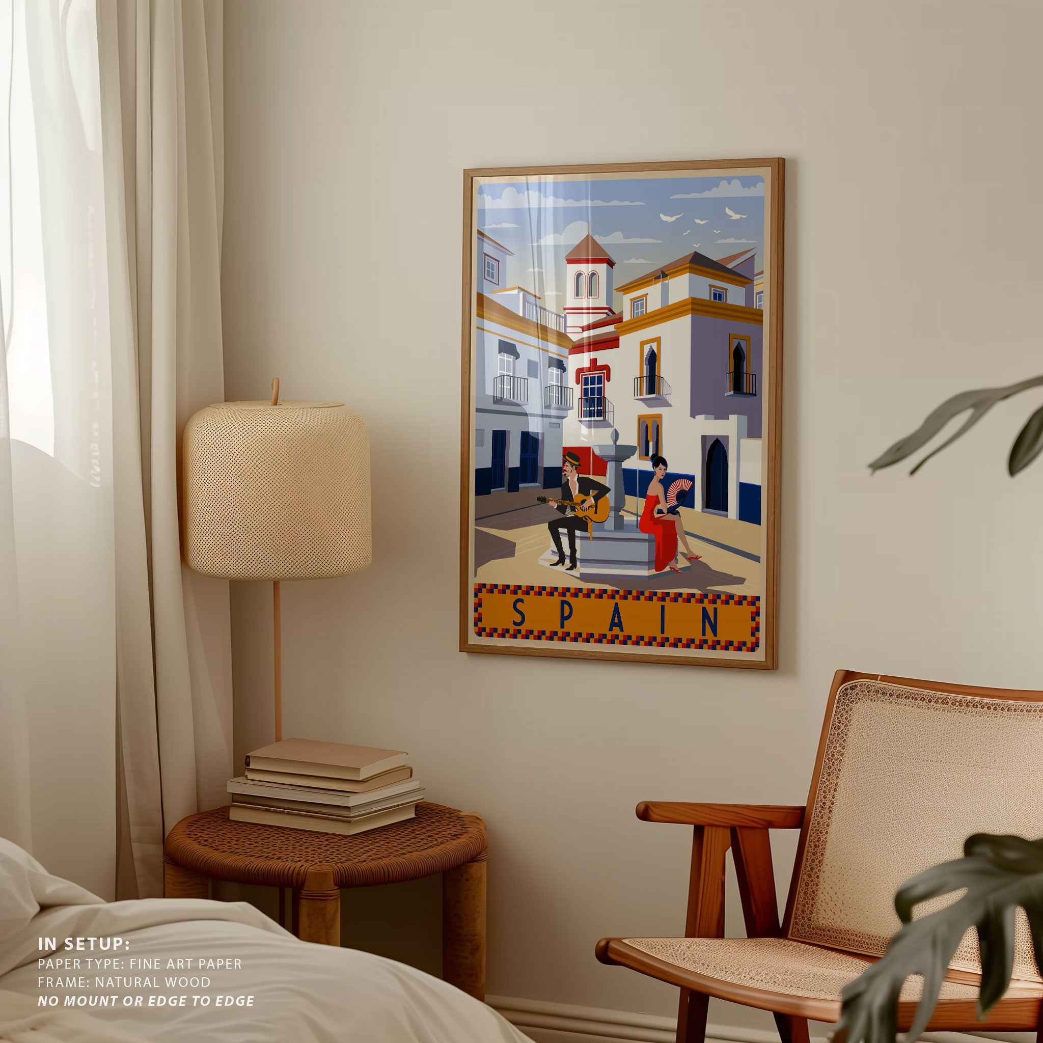 Spain Travel Poster Vintage Travel Poster Print