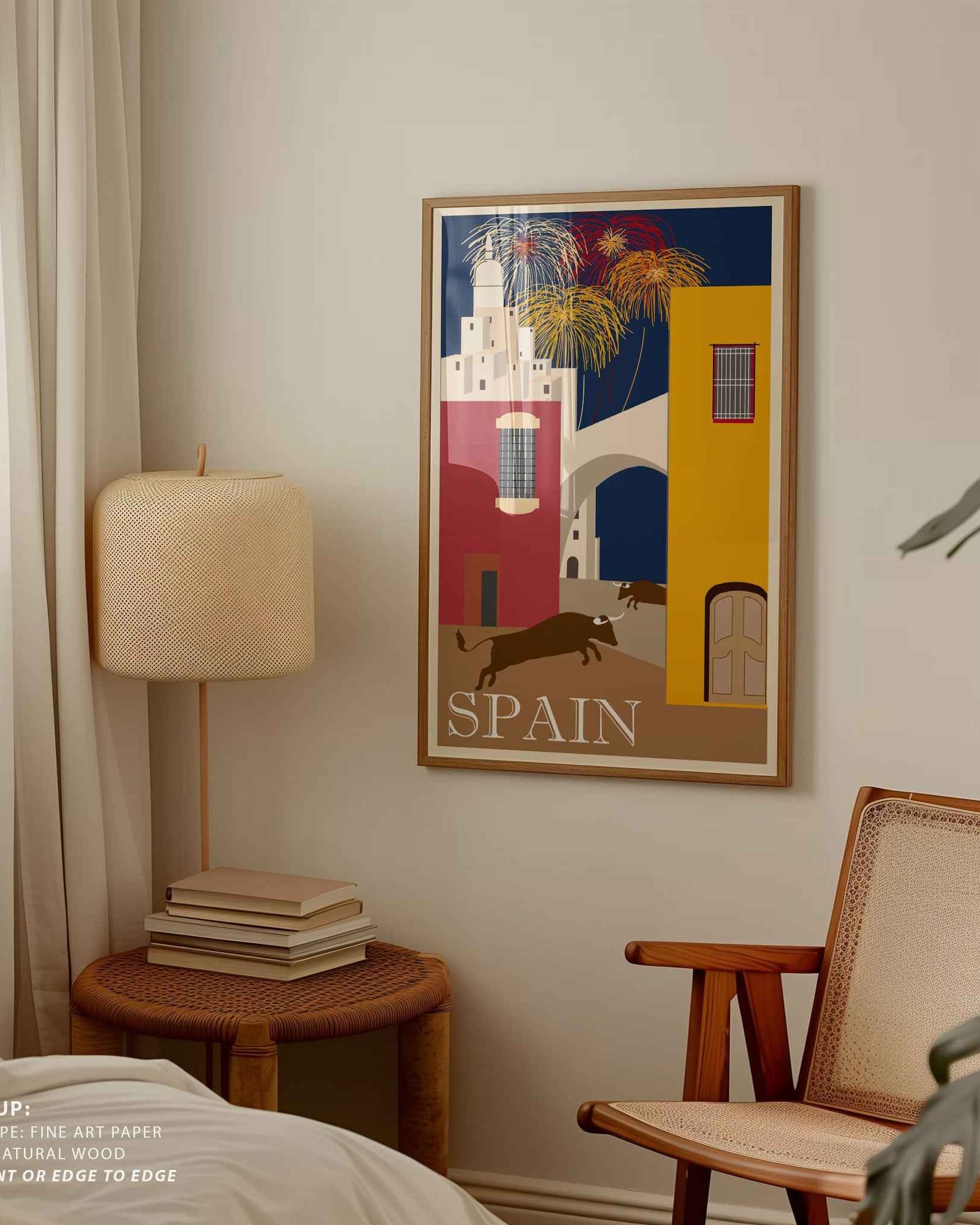 Spain Travel Poster Vintage Travel Poster Print