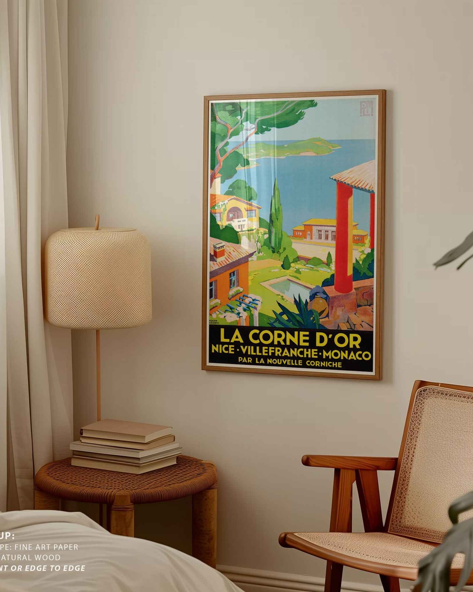 Riviera Golden Coast Travel Poster Print