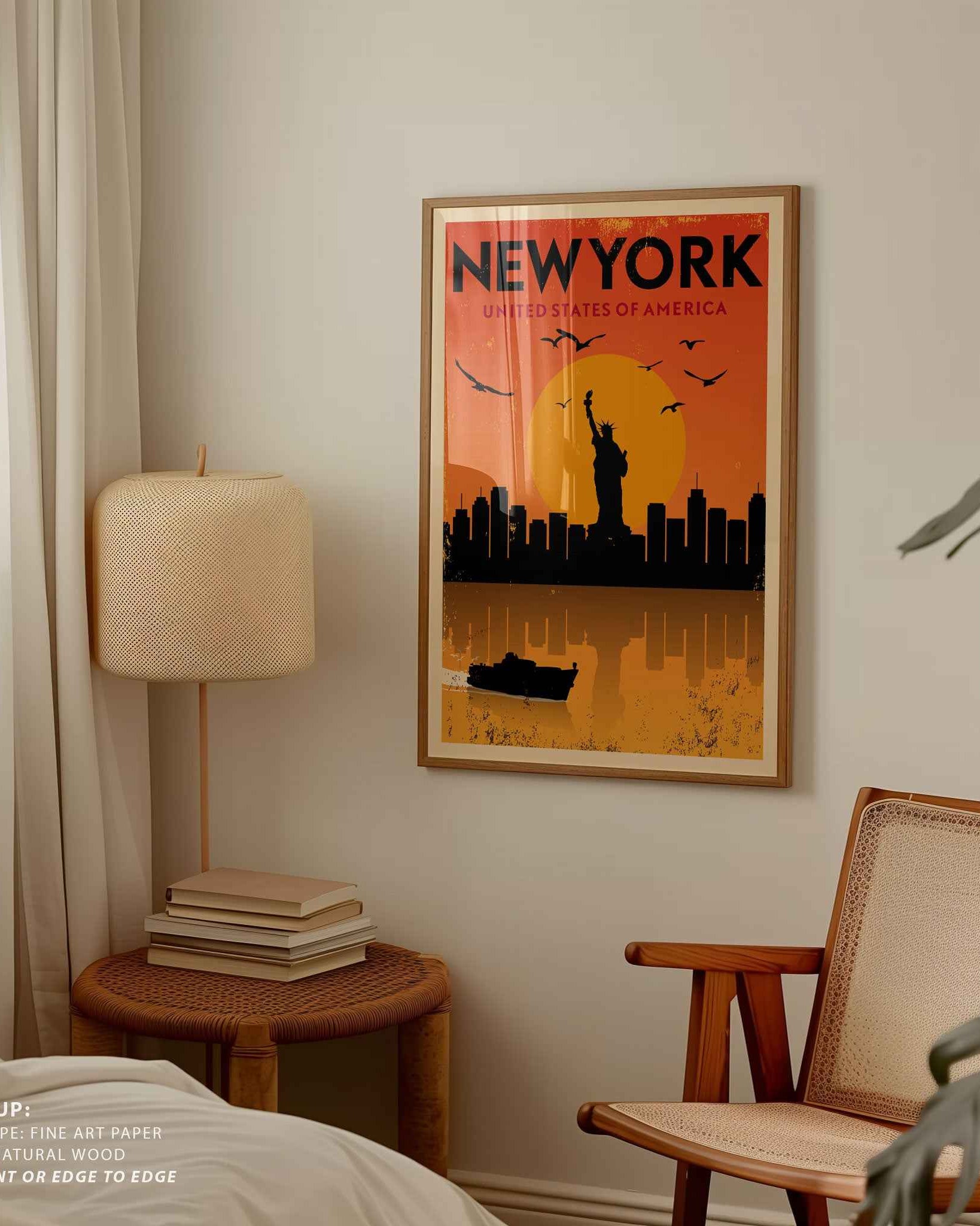Vintage New York Travel Poster Print