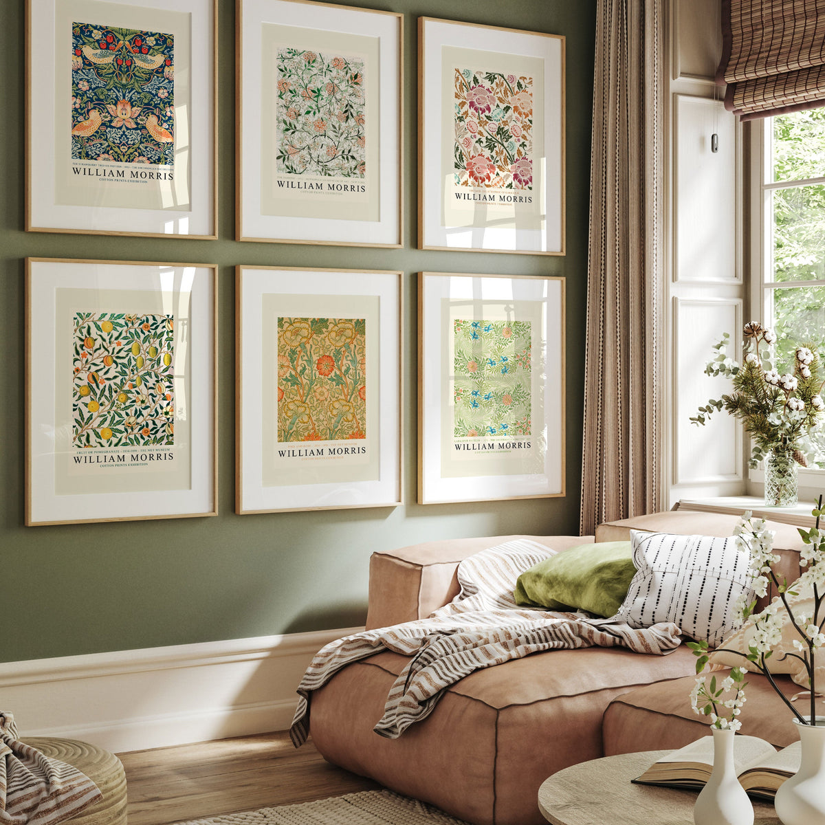 William Morris Set of 6 Floral Series 01: Buy Gallery Wall Art Sets UK ...