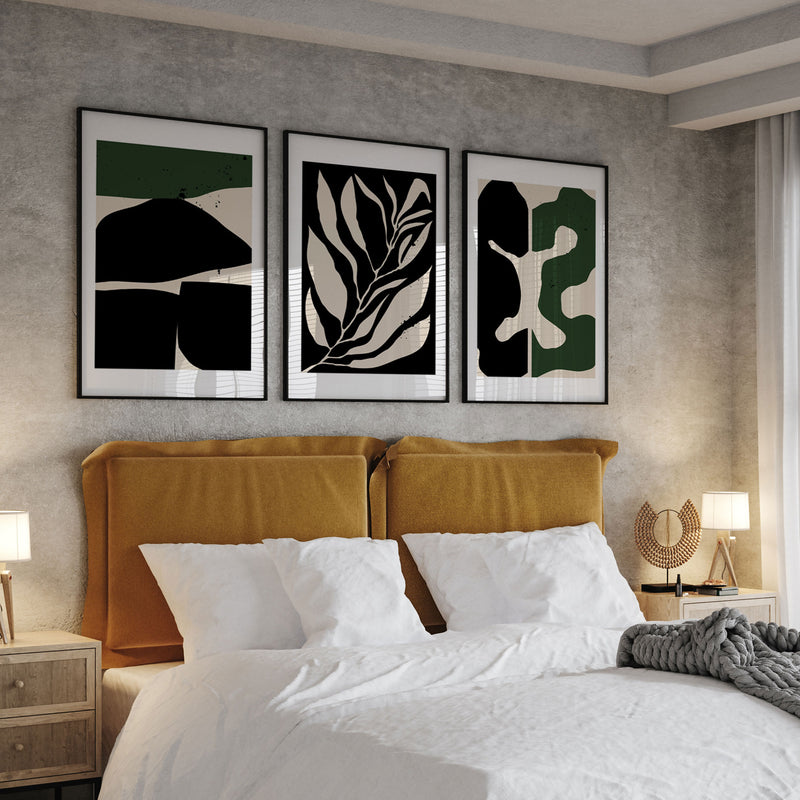 Black and Green, Neutral Art, Minimalist Art