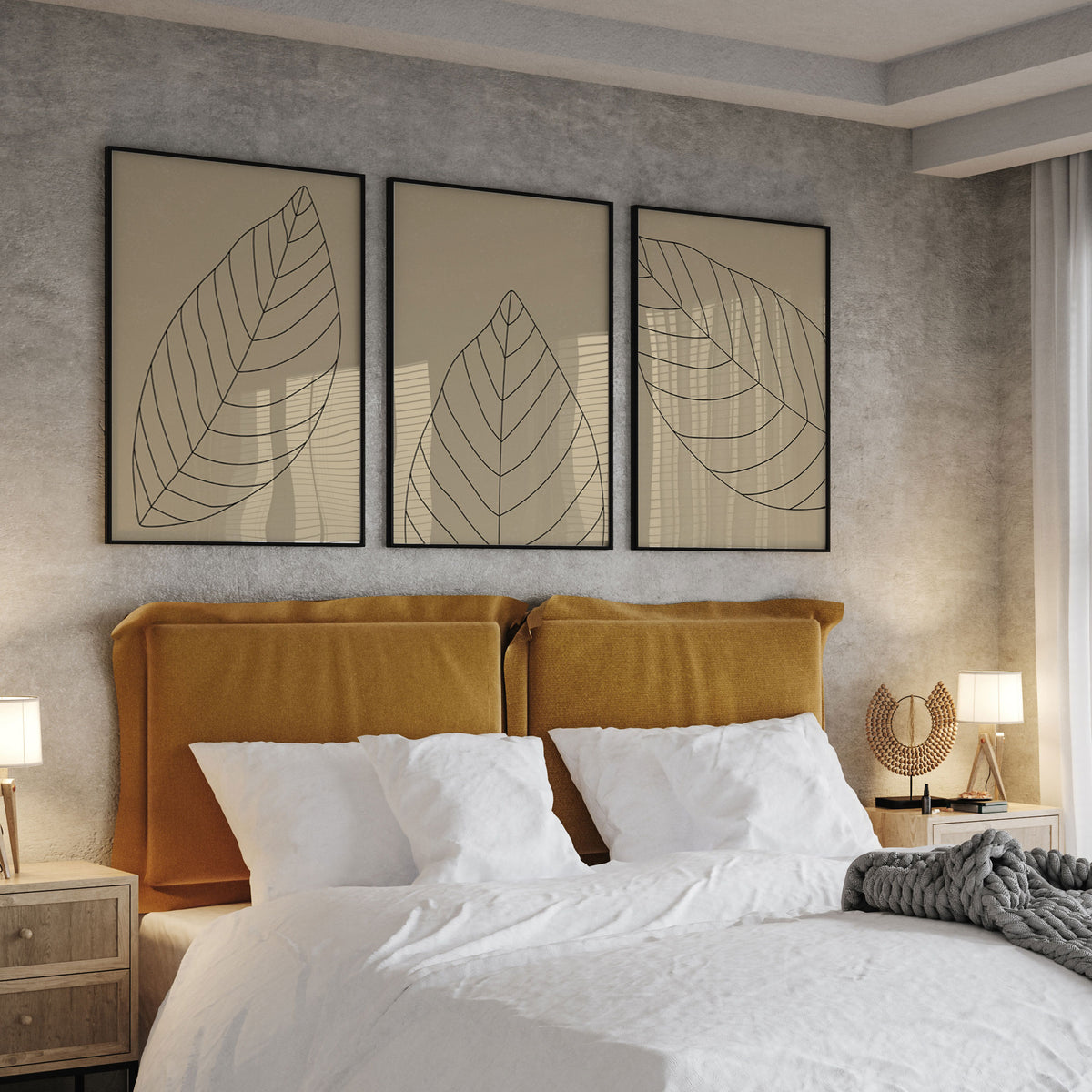 Neutral Leaf Line Art