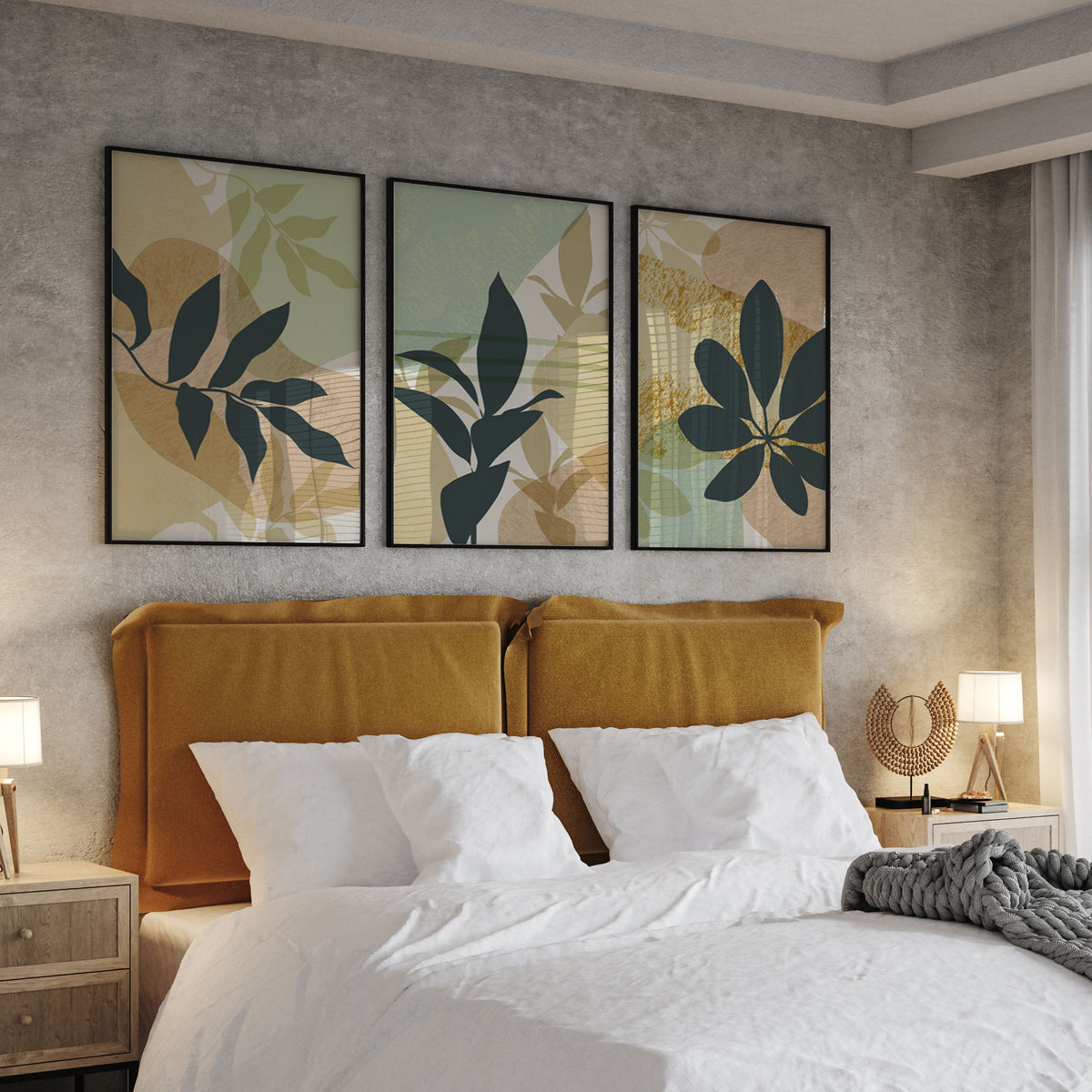 Tropical Boho Leaves Green Fresh