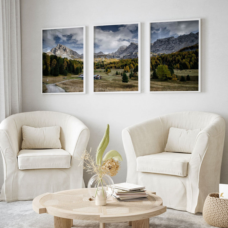 Mountain view, Set of 3, Set of Three Paintings