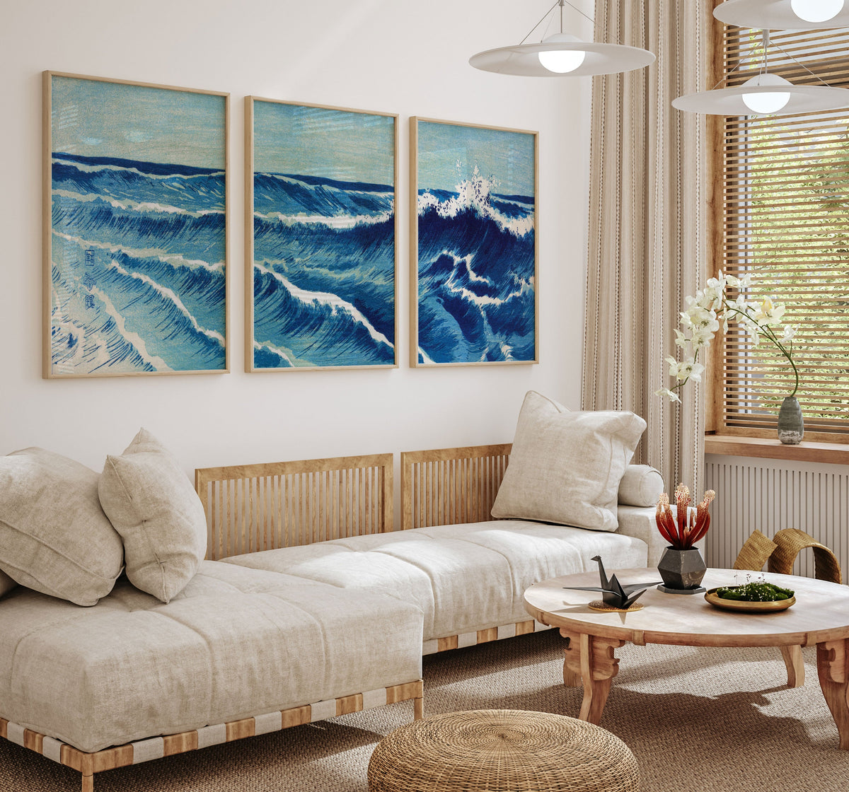 Ocean waves, Set of 3, Set of Three Paintings