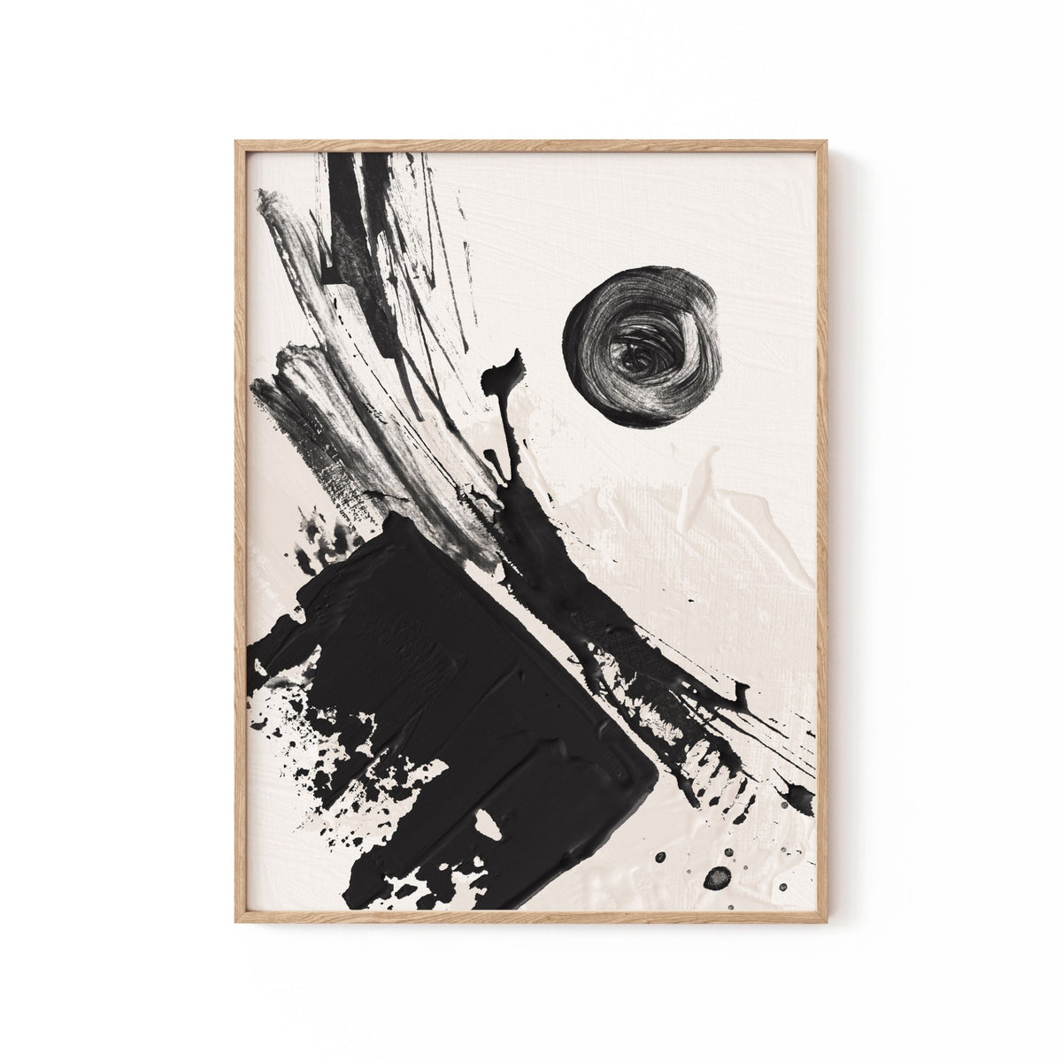 Coal 3, Black and white Painting