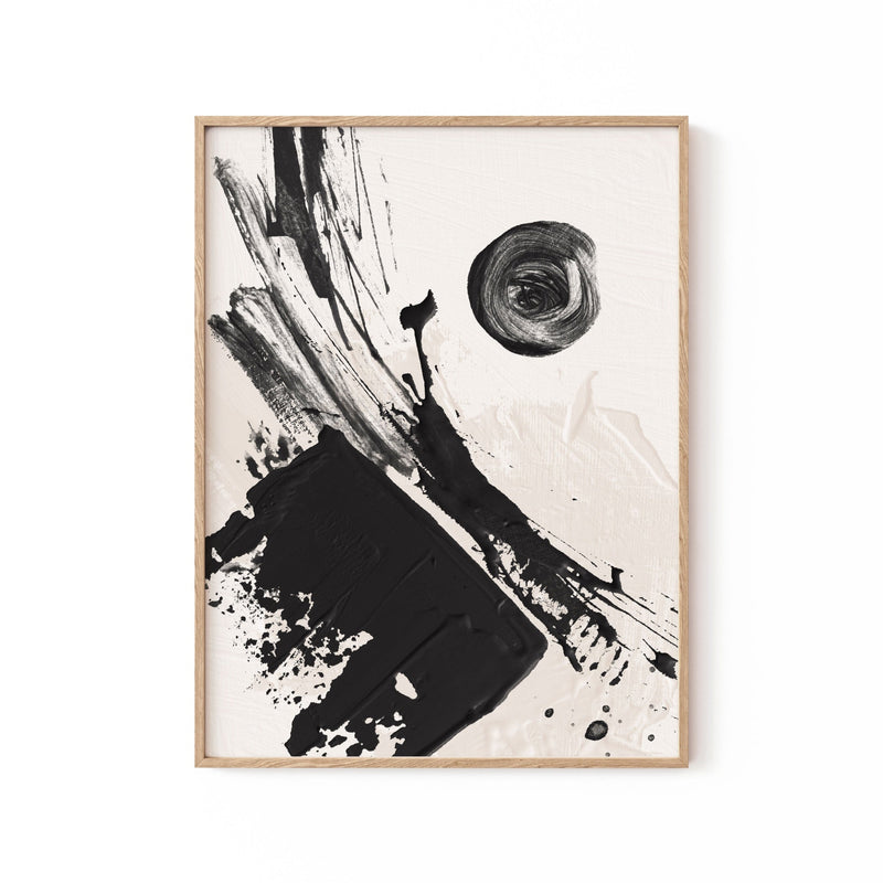 Coal 3, Black and white Painting