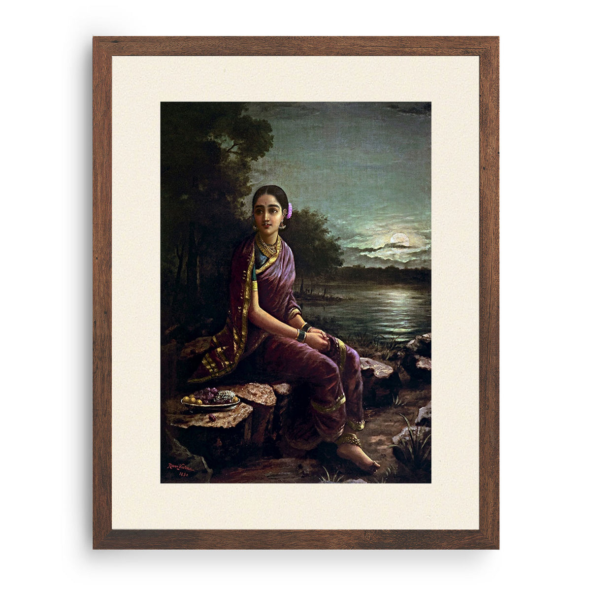 Radha In The Moonlight Raja Ravi Varma Paintings