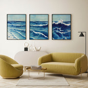 Ocean waves, Set of 3, Set of Three Paintings – image 2