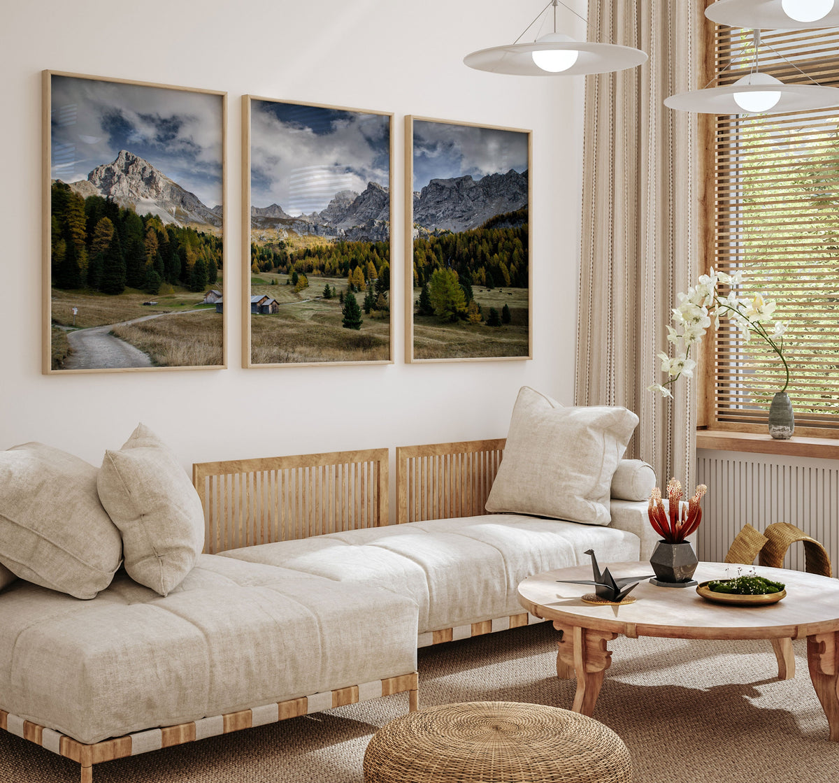 Mountain view, Set of 3, Set of Three Paintings
