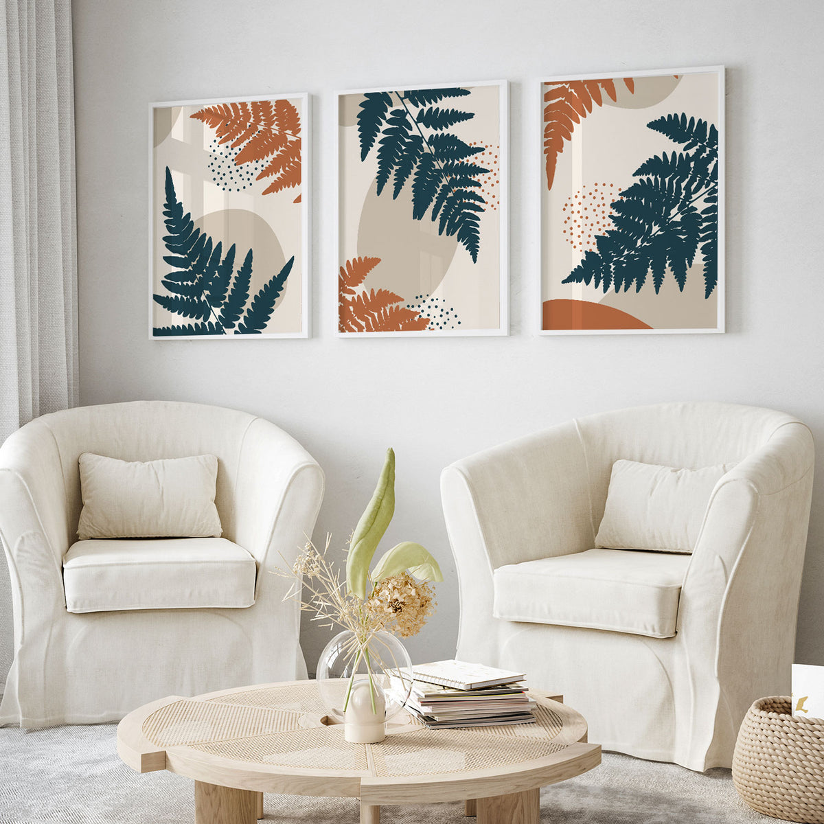Abstract Botanical Plant and Leaves