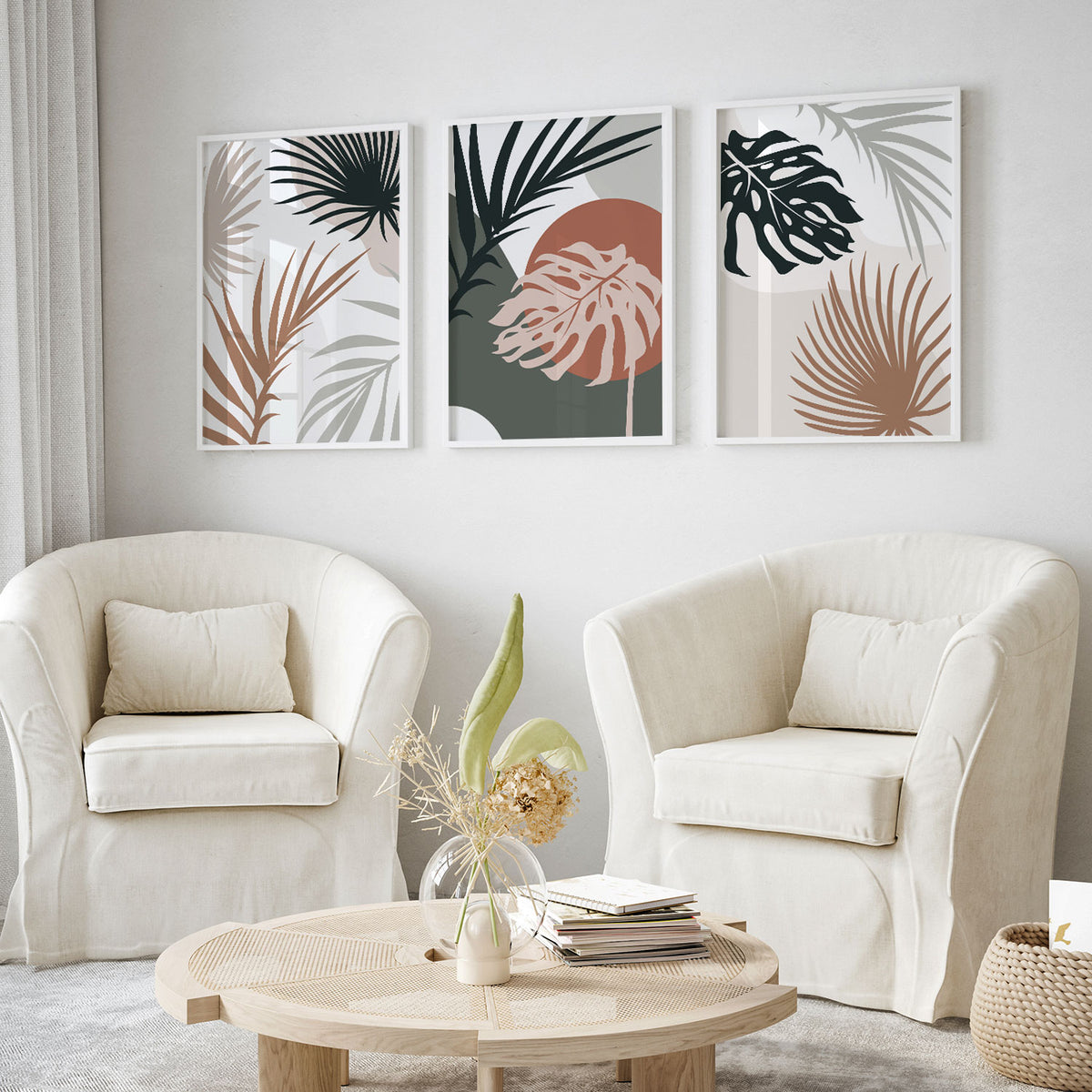 Boho Leaves Set Pastel Basic