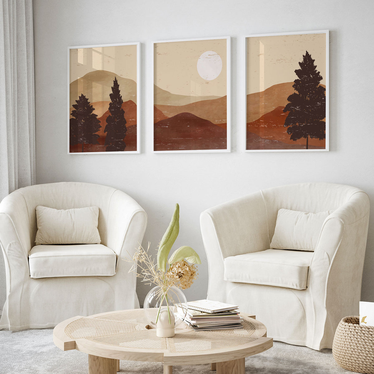 Mid Century Modern Mountain Autumn