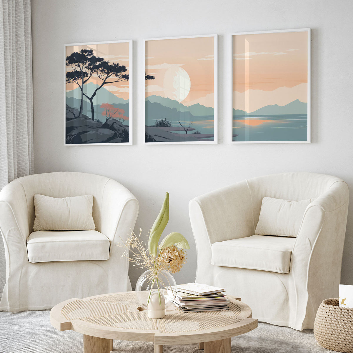 Minimalist Sunset Mountains Range II