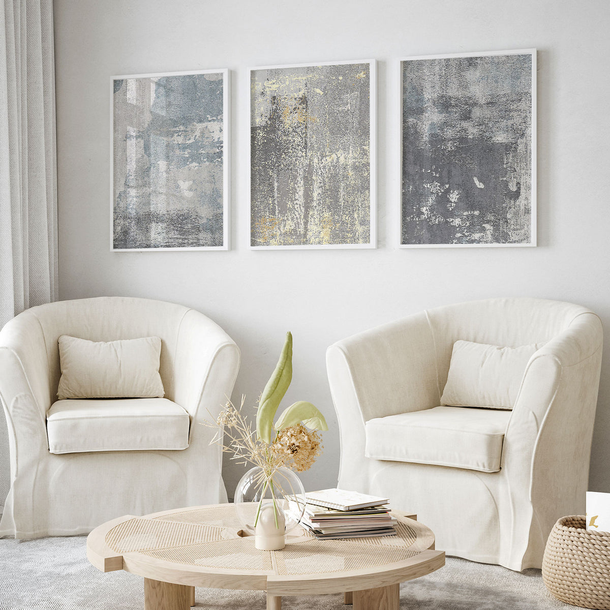 Set of 3 Abstract Neutral