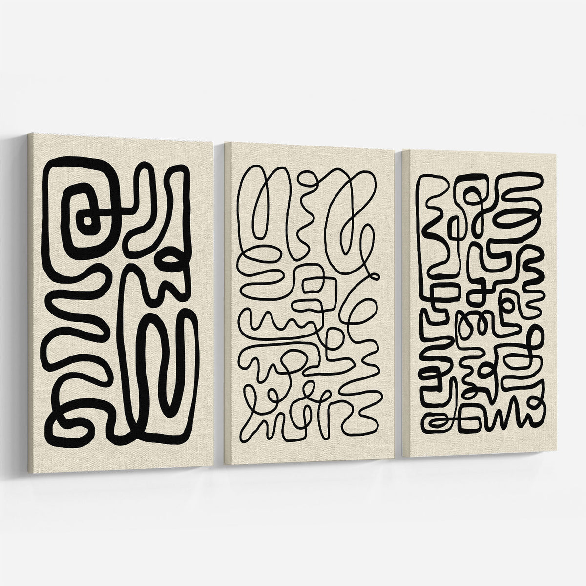 Line Art Doodle Neutral Beige
