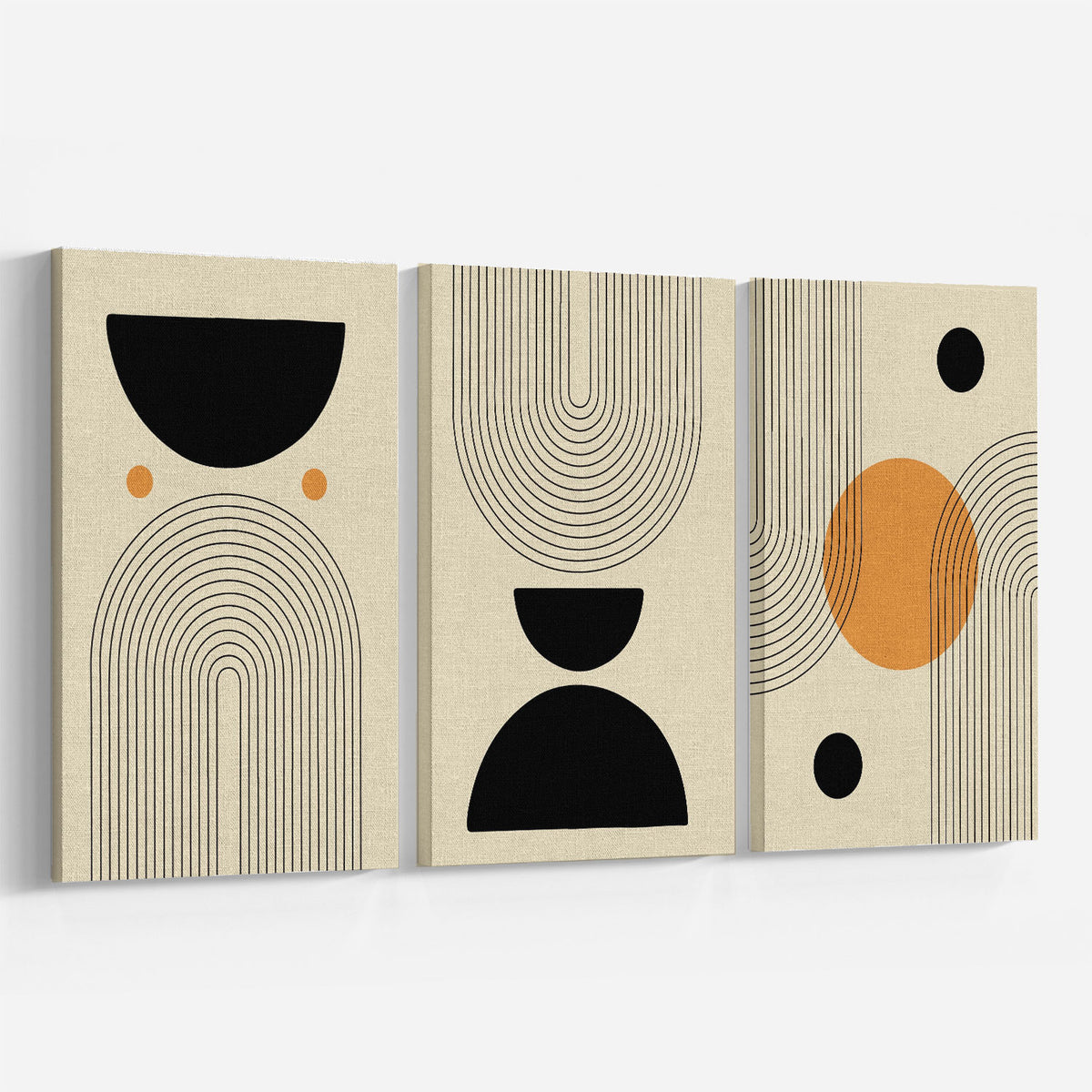 Mid Century Modern Wall Art Shapes, Minimalist Trendy