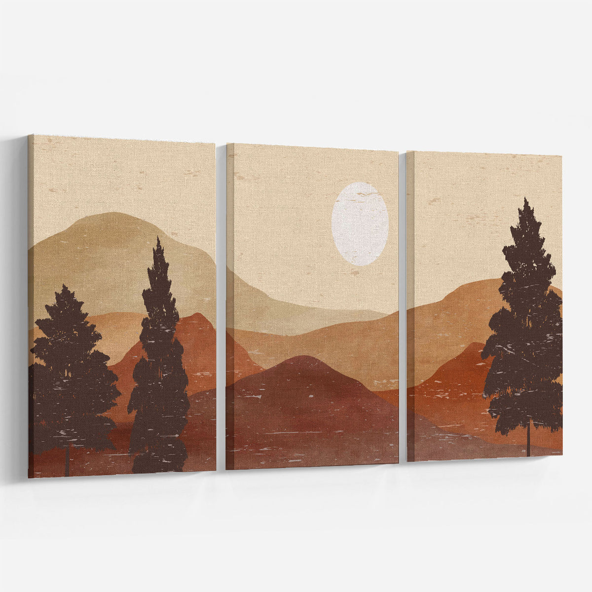 Mid Century Modern Mountain Autumn