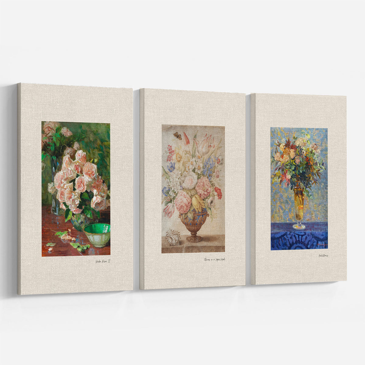Still Life Flowers Set Modern Posters