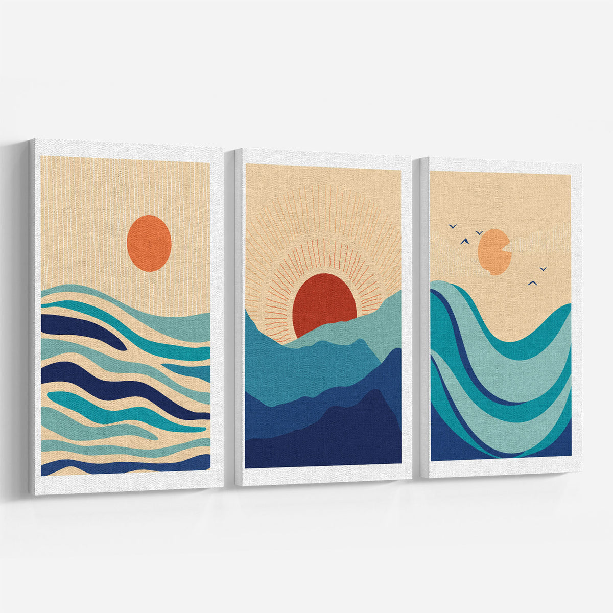 Sunset Minimalist Waves & Tides