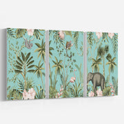 Tropical vintage botanical landscape, Set of 3, Set of Three Paintings – image 5