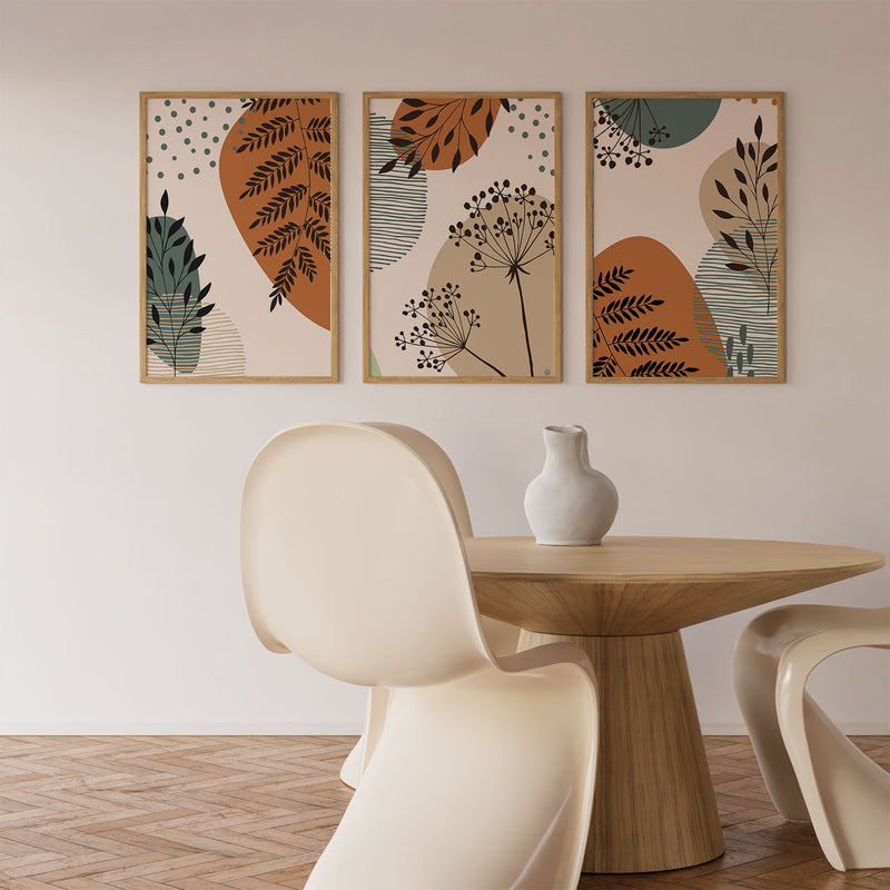 Botanical Wall Art Vector Set with Ferns