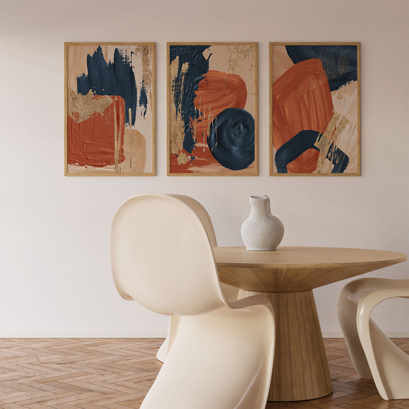 Clay Navy Blue Abstract Oil Paint
