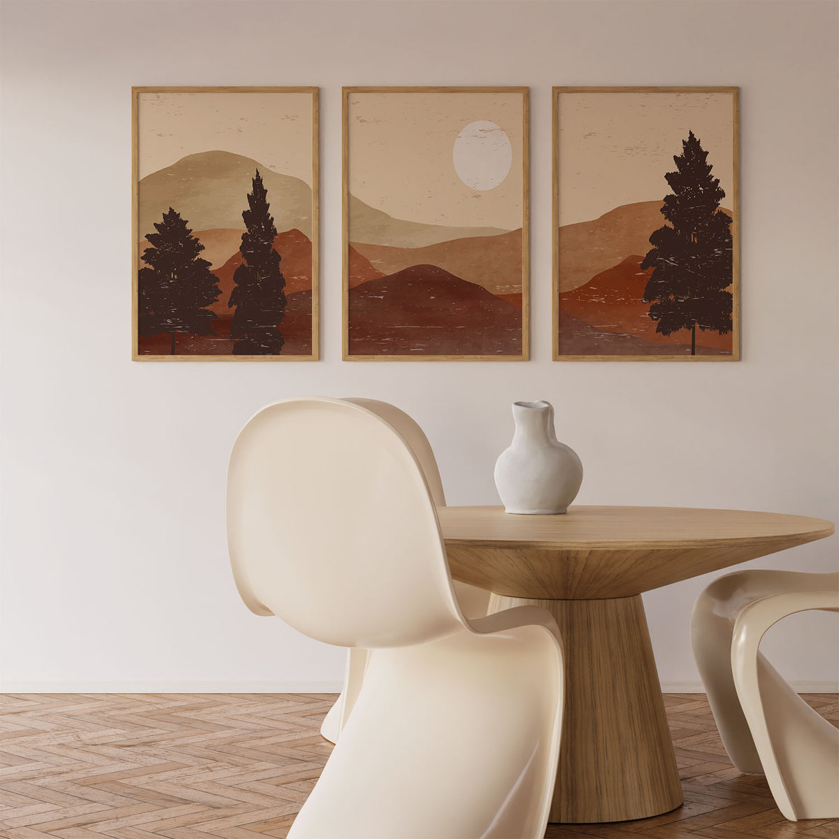 Mid Century Modern Mountain Autumn