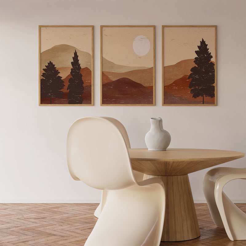Mid Century Modern Mountain Autumn
