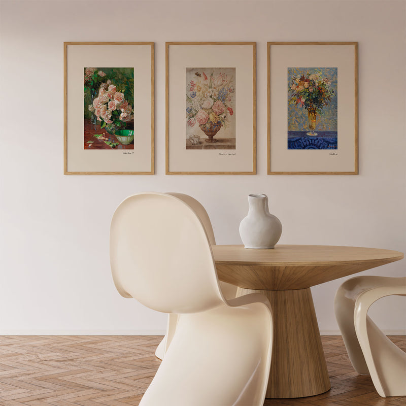 Still Life Flowers Set Modern Posters