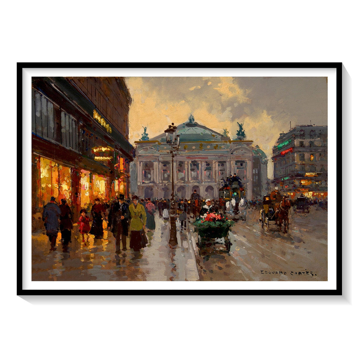 Avenue De l Opera Edouard Cortes Painting