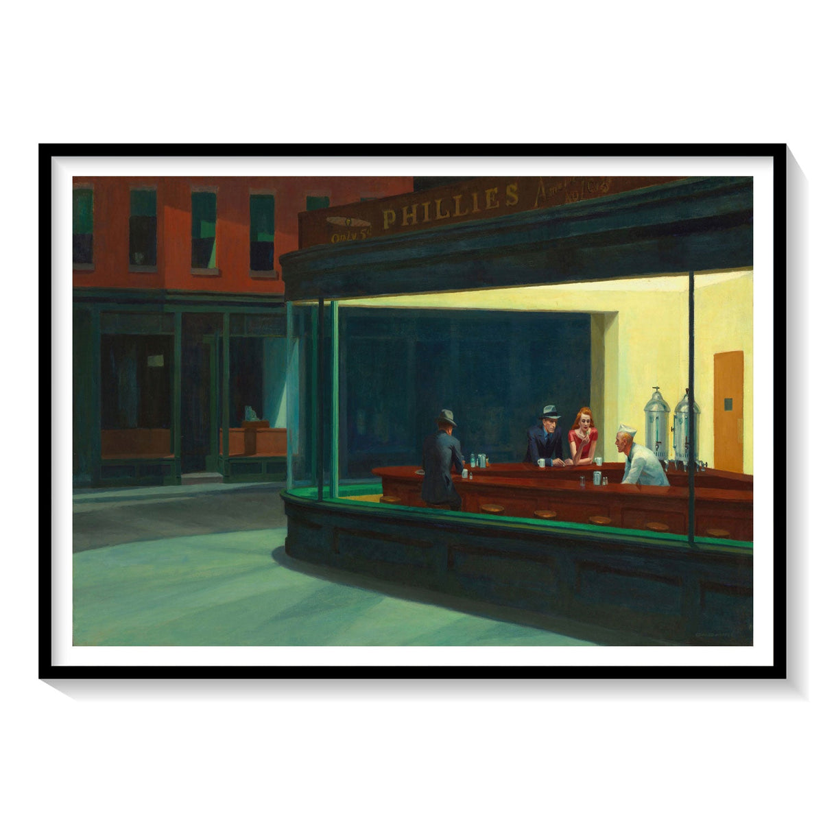 Nighthawks 1942 Edward Hopper Painting