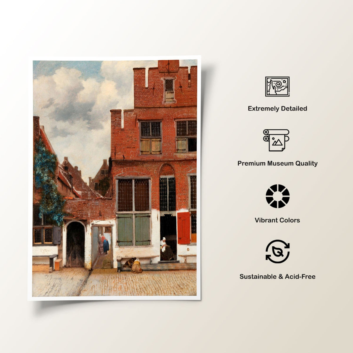 The little street, Johannes Vermeer Painting