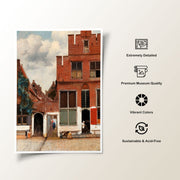 The little street, Johannes Vermeer Painting – image 2