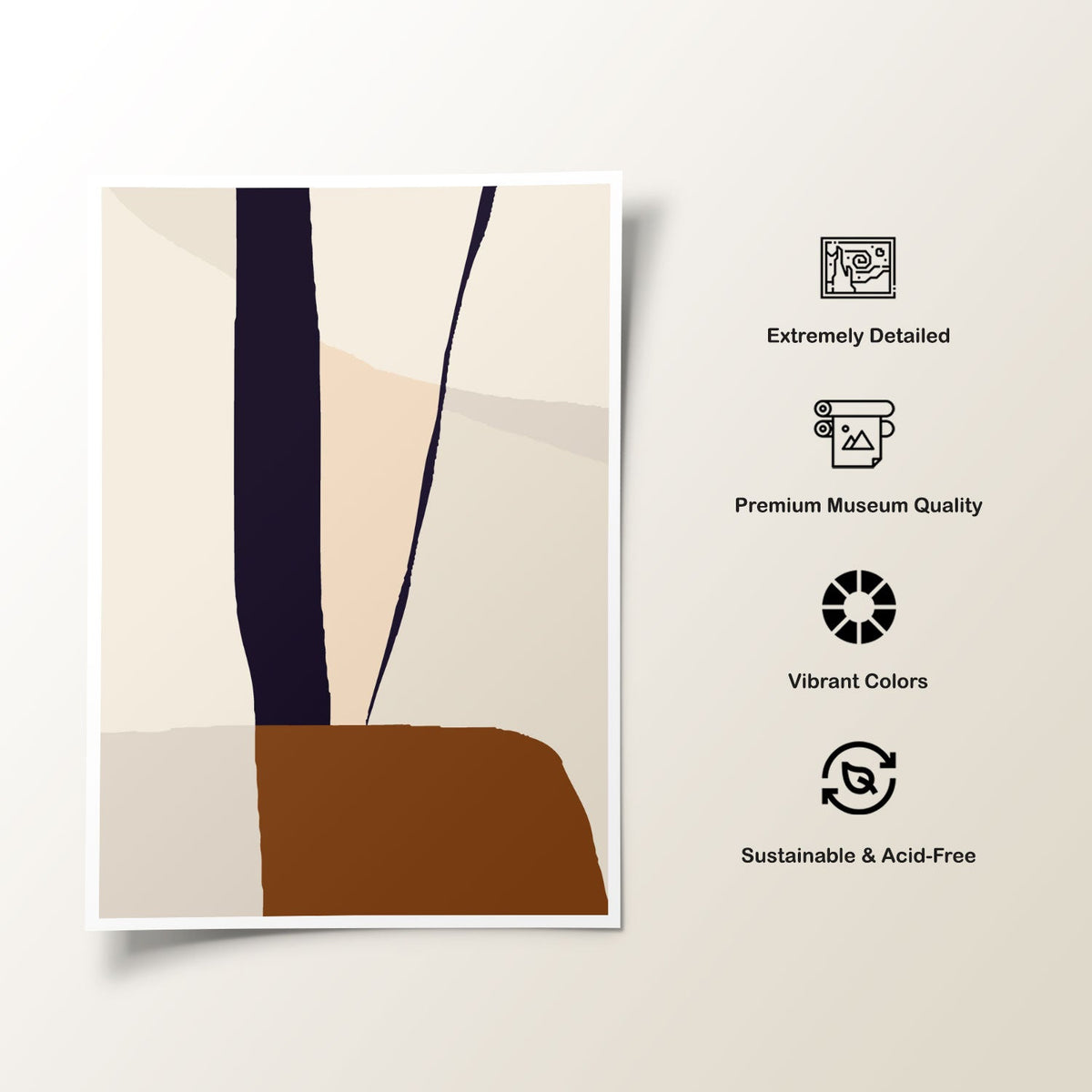 Minimal Abstract Brown 01 Minimalist Art Painting