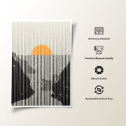 Mountains and Sun 01, Minimalist Art Painting – image 2