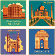 Gallery Wall Art set of 4 Indian Monuments, Indian Heritage – image 3