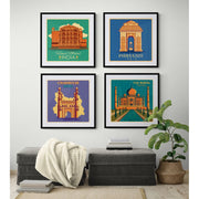 Gallery Wall Art set of 4 Indian Monuments, Indian Heritage – image 1