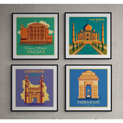 Gallery Wall Art set of 4 Indian Monuments, Indian Heritage – image 2