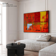 Cranberry Abstract Art Canvas Painting – image 3