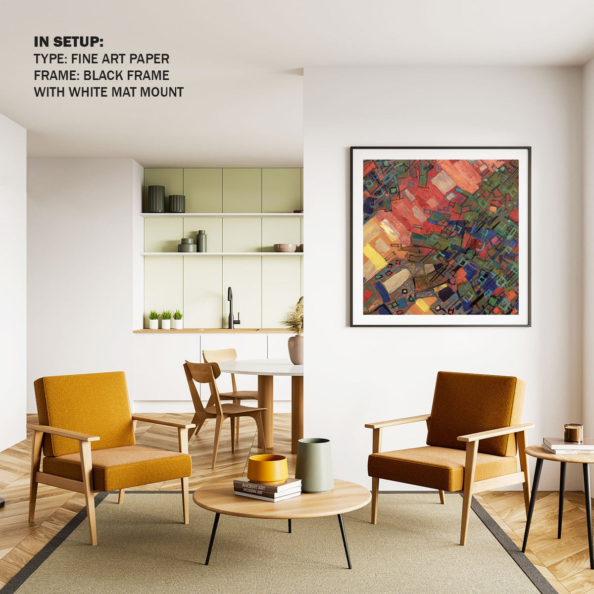 Multicolor Abstract Composition Painting