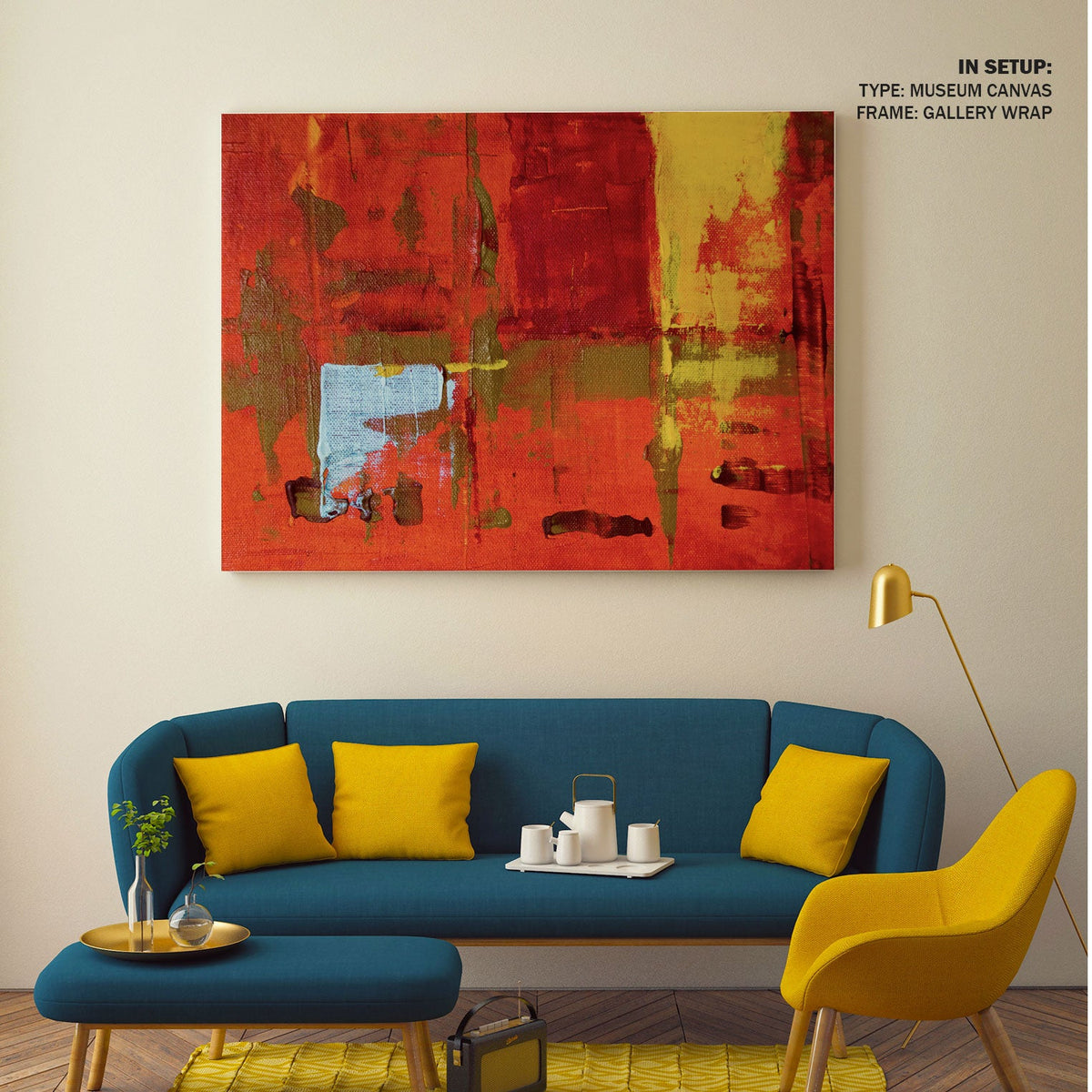 Cranberry Abstract Art Canvas Painting