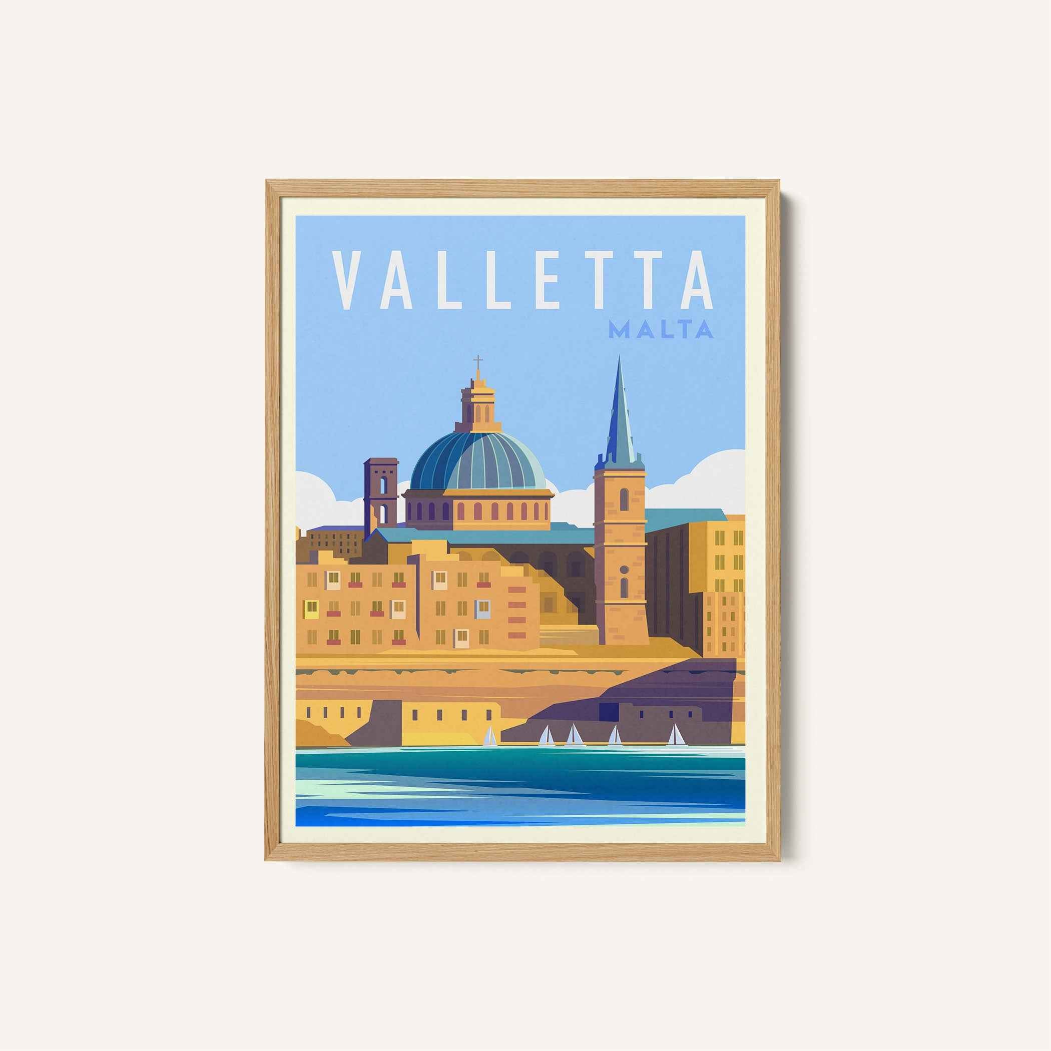 Valletta Malta Travel Poster Print