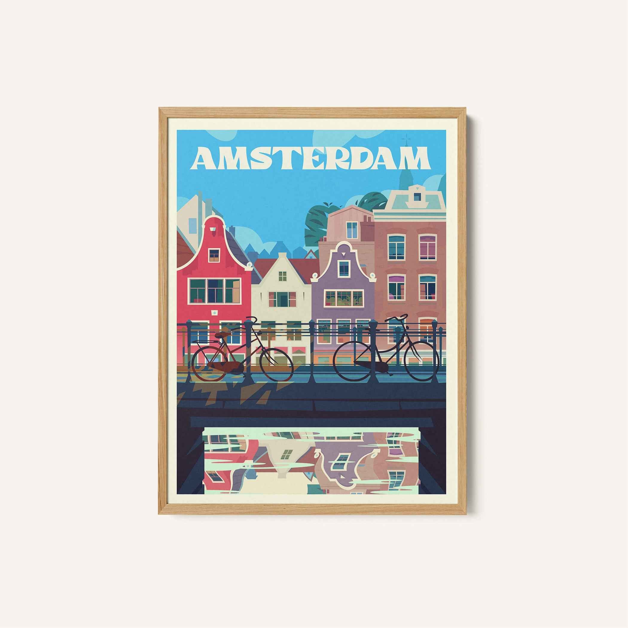 Amsterdam Travel Poster Print
