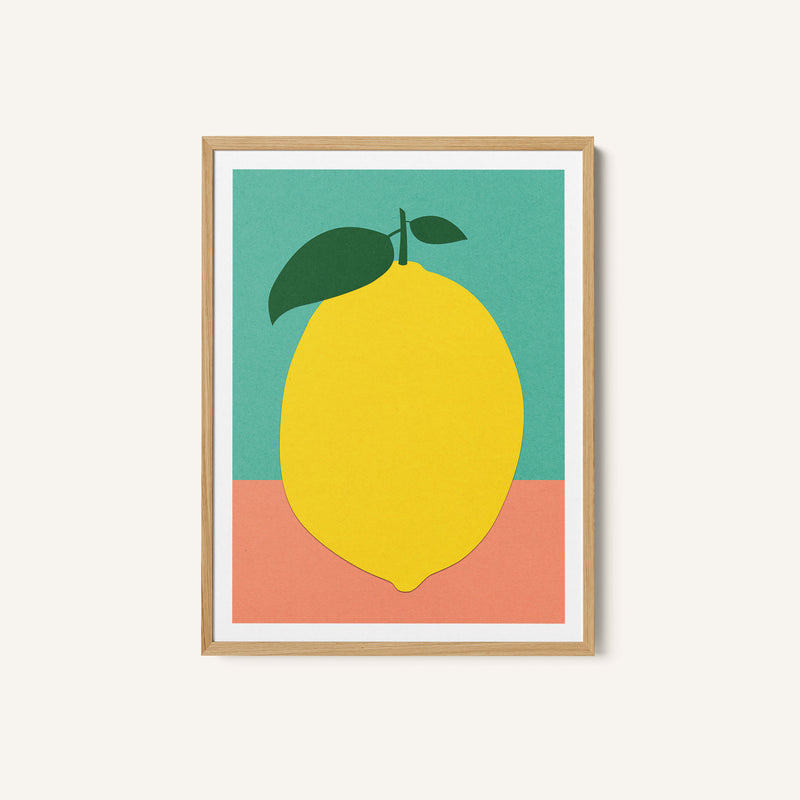 Lemon With Two Leaves