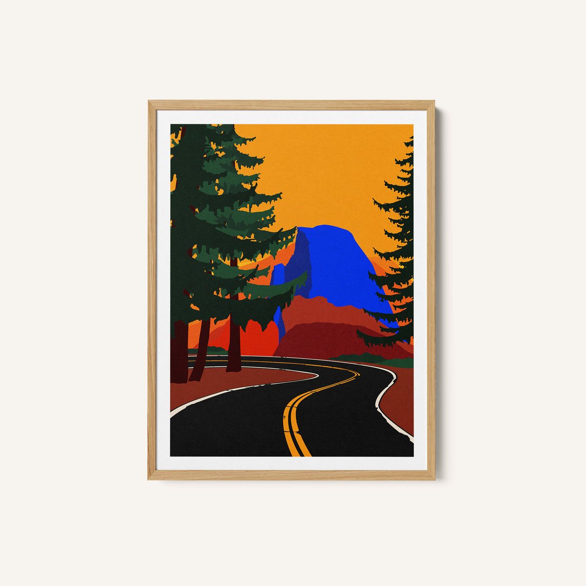 Clacier Road With Half Dome