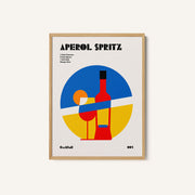 Aperol Spritz Cocktail Bauhaus Art Print – image 1