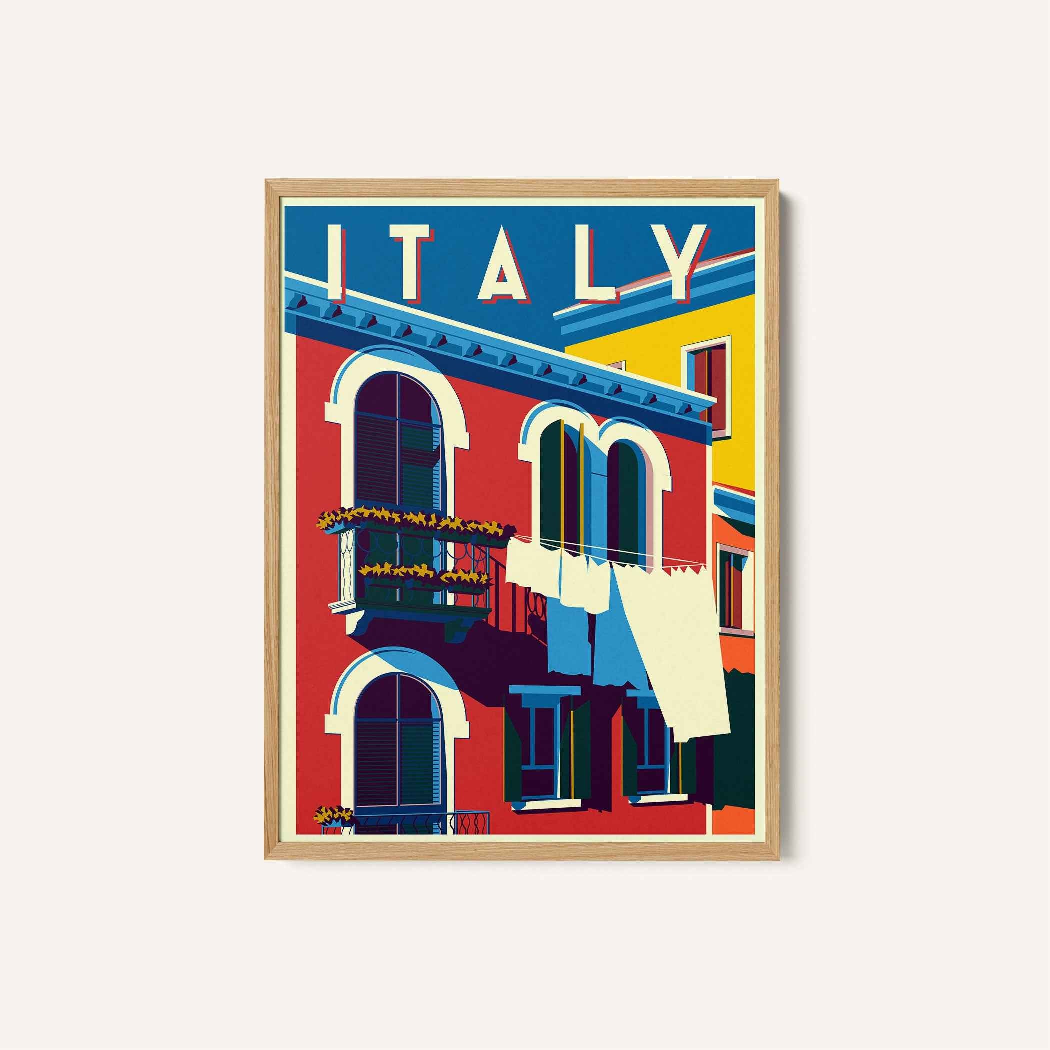 BW SEP Italy Travel Poster Print
